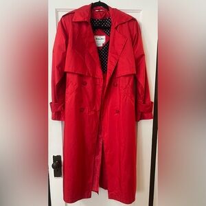 British Mist Vintage Red Trench Coat